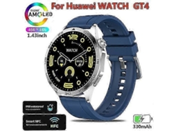 Relógio inteligente GT4 com rastreador GPS AQUAFORGE, tela HD de 1,43 polegadas, sempre ativo, Bluetooth e câmera
