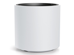 Vaso De Flores Branco Com Reservatório, Coleção Heos, 46,8 X 46,8 X 45 Cm