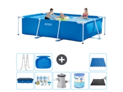 Intex Piscina Com Estrutura Retangular - 300x200x75 Cm - 9-peças S30178