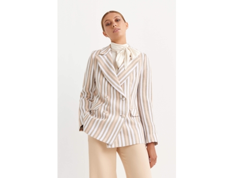 Blazer CYRANA Cyca Riscas Nude para Mulher (XS - Bege)
