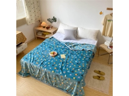 Manta de Lã Grossa Fansu Flanela com Estampa Floral Macia e Quente para Cama Infantil Sofá Quarto Viagem 180x2