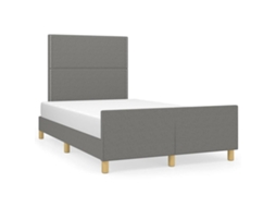 Bed Frame With Headboard, Bed Frames With Headboards Vidaxl Cinzeto Tecido (120 X 200 Cm)
