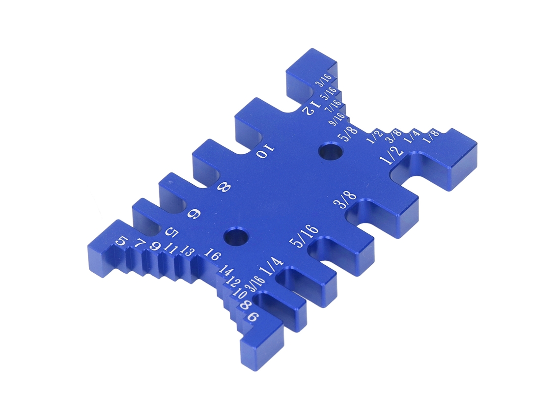 Ferramenta De Carpintaria Medida De Espiga Para Dovetail Jig De Alumínio Com Escala Métrica E Imperial Azul