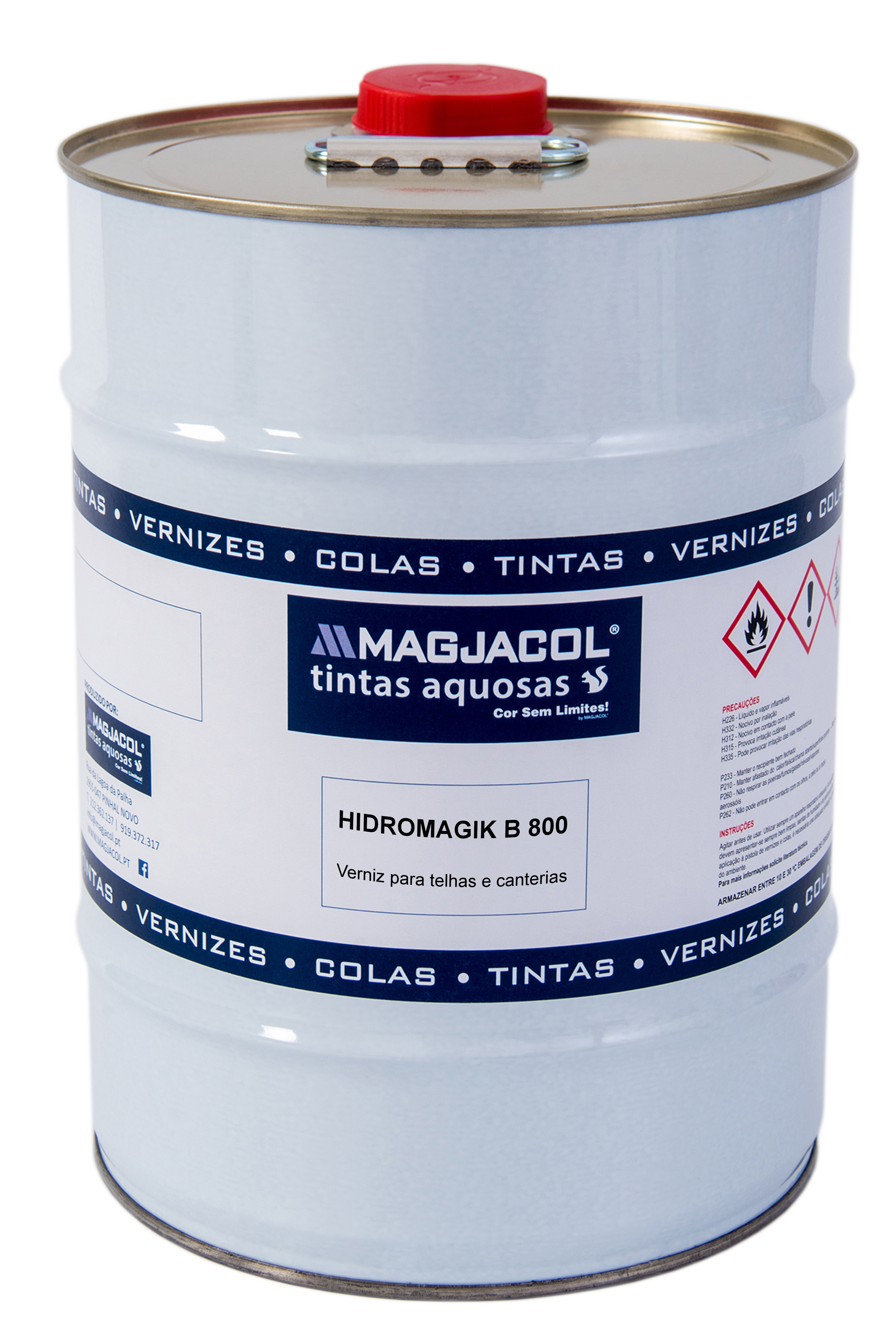 Verniz Acrílico Incolor MAGJACOL para Telhas Cantarias Tijolos e Superficies Cerâmicas Hidromagik B-800 5L