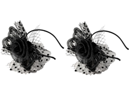 2 Peças De Presilha De Cabelo, Tiara De Cabelo, Lenço, Hijab, Preto, Estilo Natalino, Capacetes E Presentes.