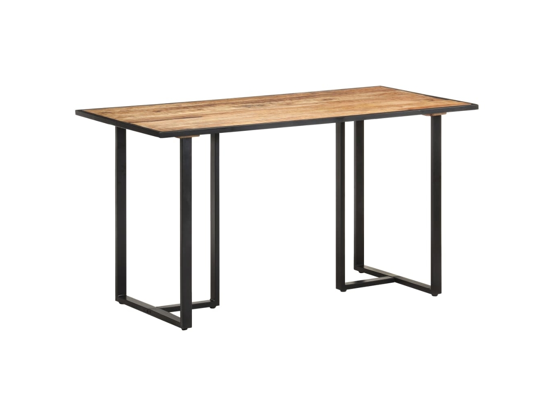 Vidaxl Mesa De Jantar 140 Cm Madeira De Mangueira Áspera