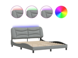 Bed Frame, Bed Frames Vidaxl Cinzeto Tecido (160 X 200 Cm)