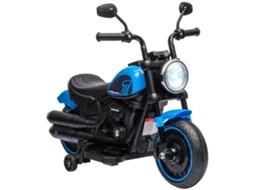 Motocicleta Elétrica para Crianças de 18 a 36 Meses em Pp e Metal com Rodas e Farol. 76x42x57 Cm. Azul e Preto Ge