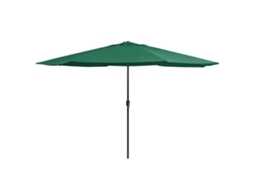 Vidaxl Guarda-sol De Jardim Com Poste De Metal 390 Cm Verde