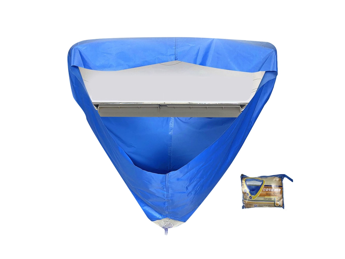 Capa de Limpeza para Ar Condicionado, Forma de Funil, Bolsa D'água, à Prova d'Água, PVC, Pequena, Q533 S/MARCA