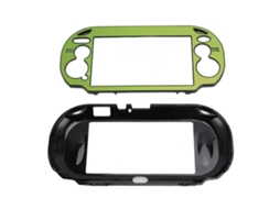 Capa Rígida De Alumínio Para Ps Vita 1000/psv 1000 Case Protectora Verde Console De Jogos