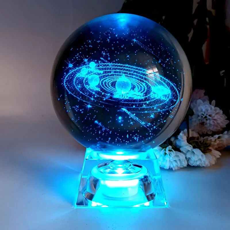 Bola de Cristal, Gravação a Laser, Decoração de Mesa para Casa MDUG
