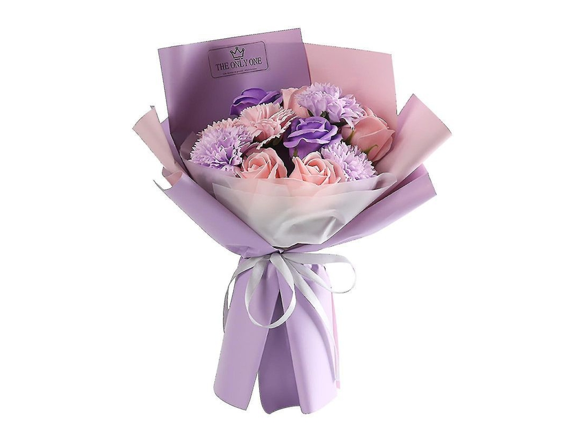 2026 regalo de Dia Das Mães: Buquê de Sabão com Rosas Vermelhas e Flores Decorativas Preservadas