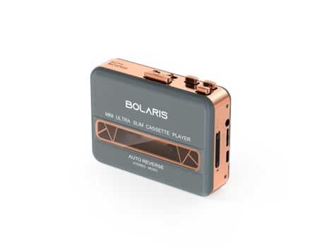 BOLARIS Leitor de Cassetes Estéreo Auto-Reversível Modelo Kobe Azul