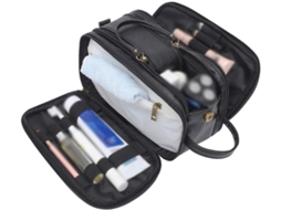 Nécessaire Masculina SFUSHOS, bolsa de viagem em couro PU com compartimento para acessórios