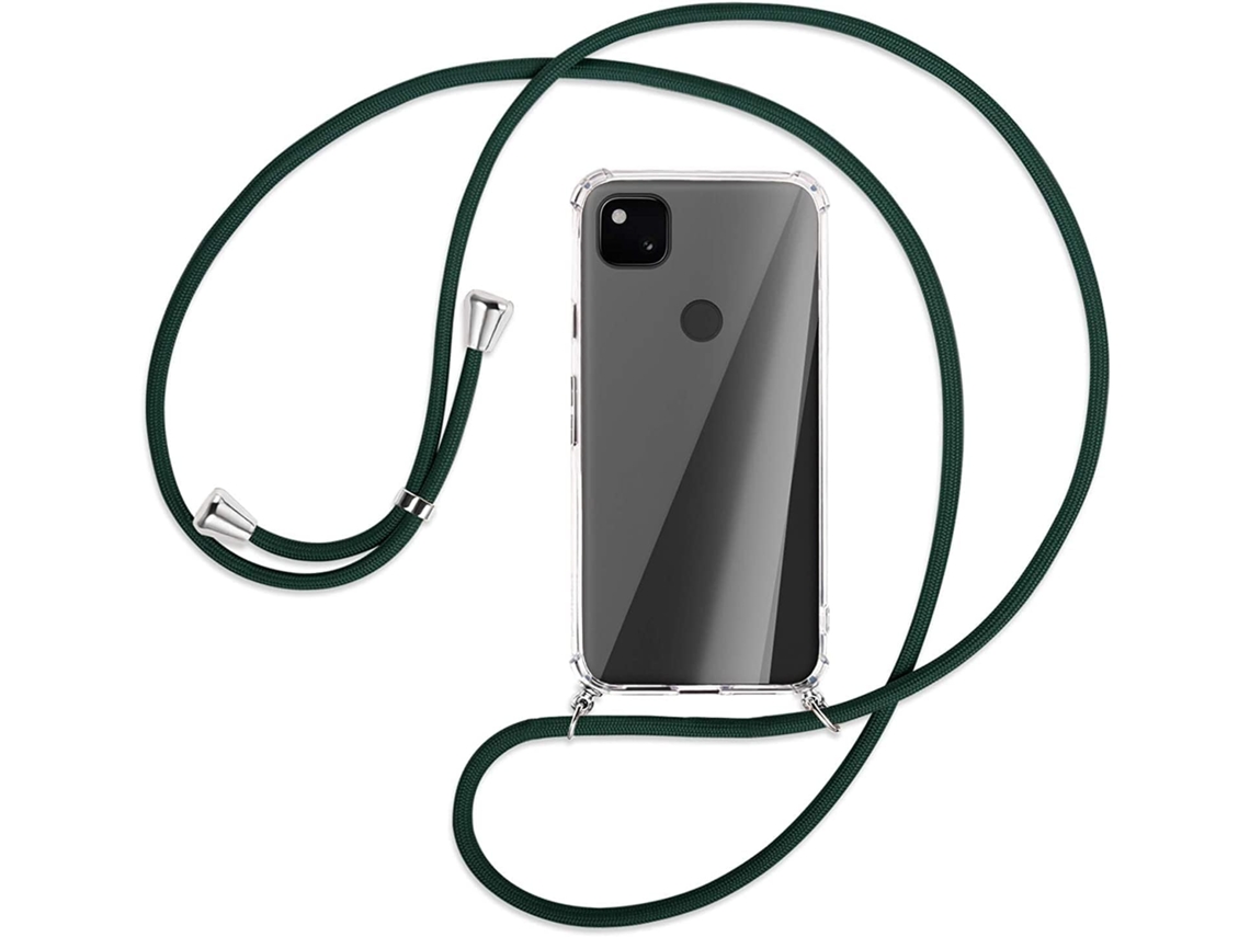 Capa com Cordão Colar Antiarranhões para Google Google Pixel 4 Xl HONGWE. Silicone Anti-Choque Transparente