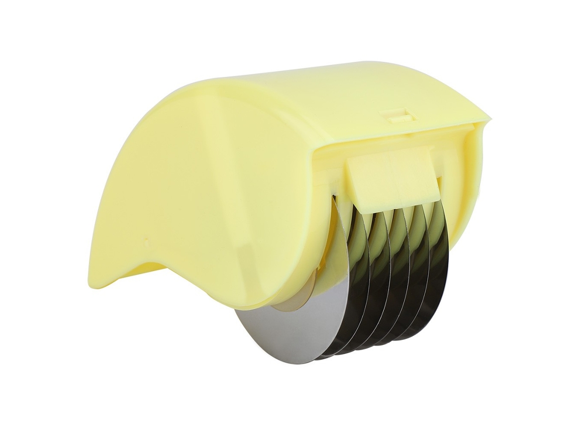 Picador De Cortador Rolamento Aço Inoxidável, Ferramenta Cozinha Vegetal, Amarelo