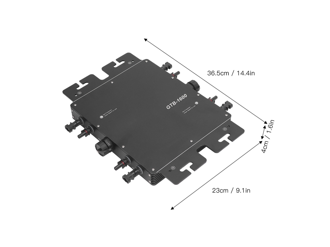 Inversor Micro Solar 1600w Grid Tie Mppt Com Controle Wifi App, À Prova D'água E Identificação Automática