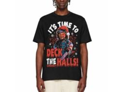 Rockinstone Chucky Deck The Halls Black T-shirt Size:l