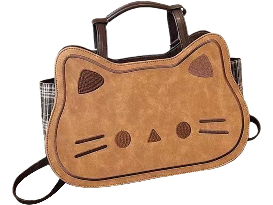 Mochila De Couro Feminina | Bolsa Tote Charmosa Com Estampa | Bolsa De Compras Para Meninas, Mães, M Gokoco