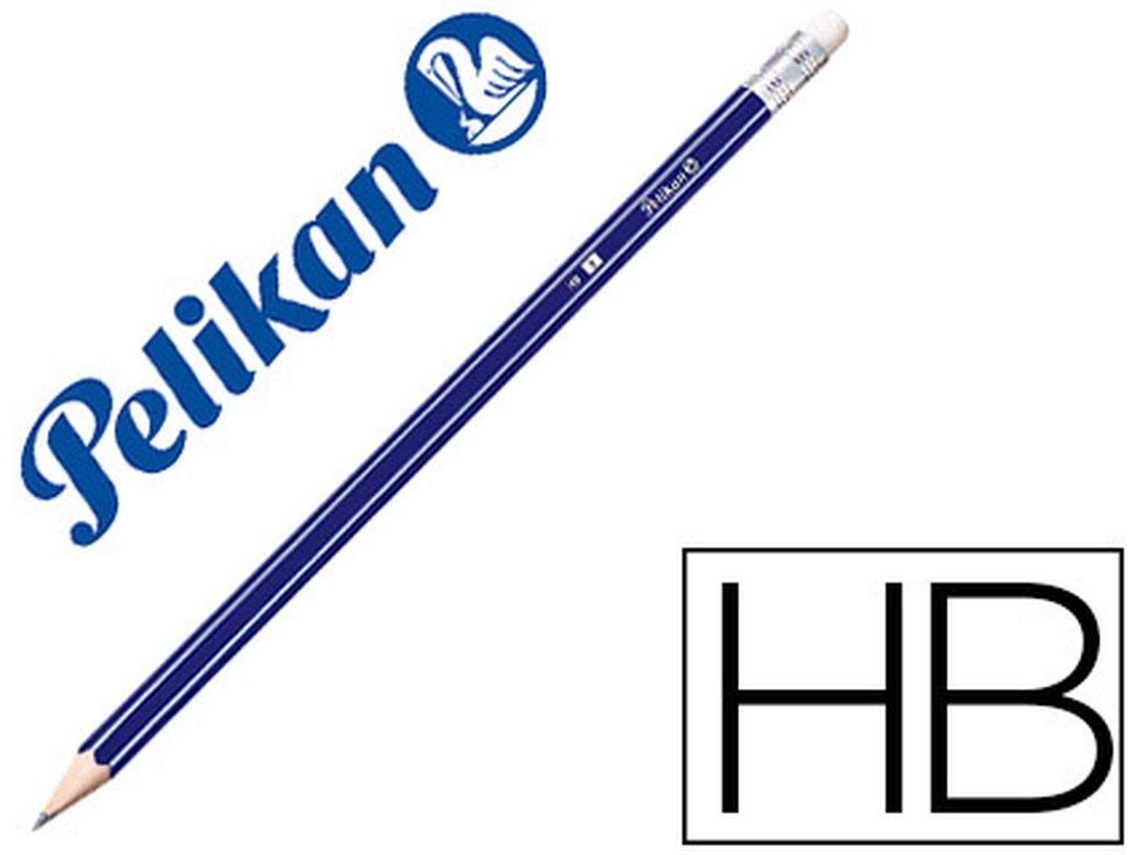Lápis de Grafite Hexagonal Pelikan com Borracha Caixa de 12 Uds Mina Hb2