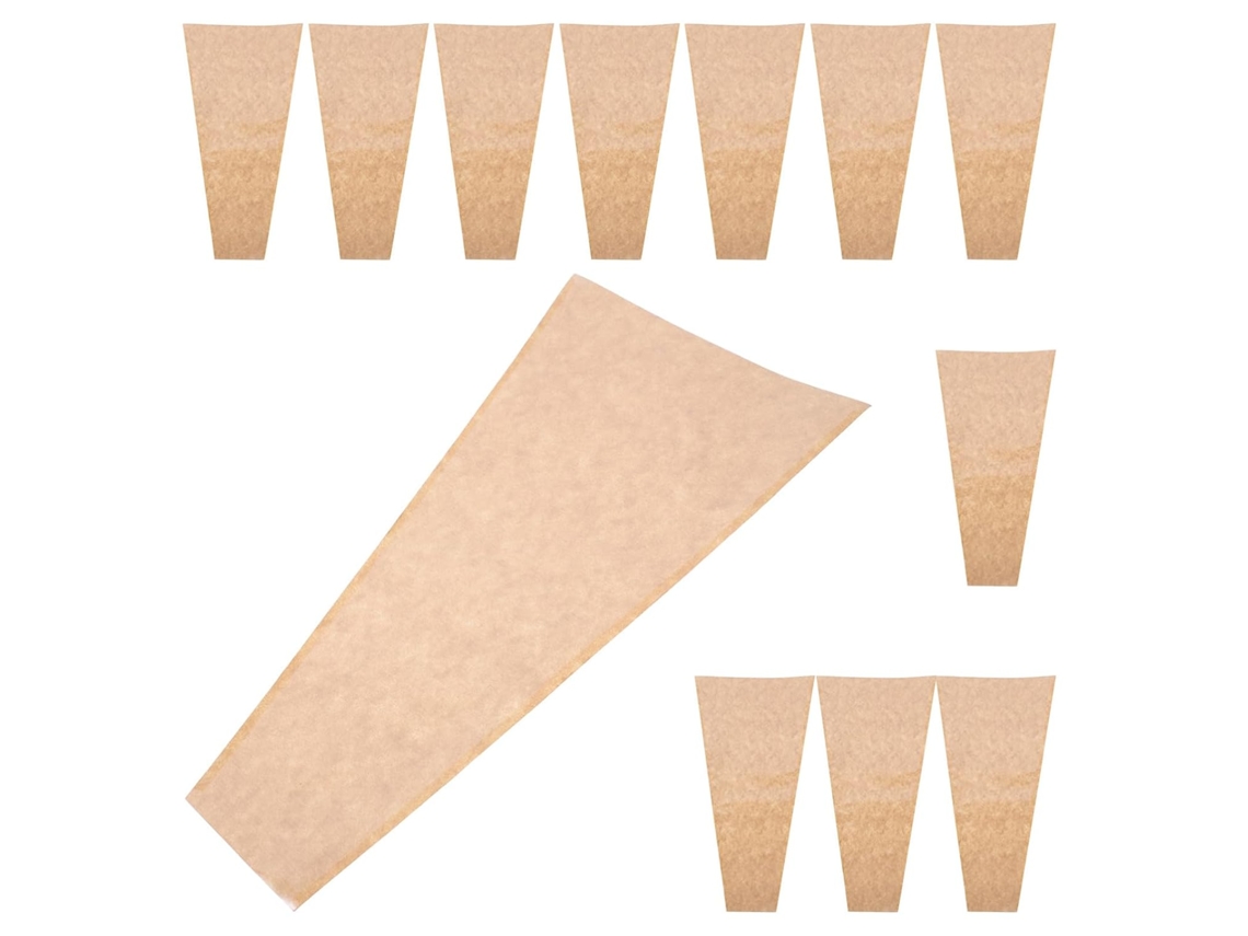 50 Sacos de Papel Kraft Marrom Resistentes e Decorativos para Embalar Arranjos de Flores