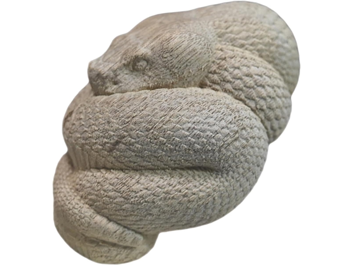 Ornamento Cobra Madeira Esculpida Dourado Nanmu Decoração Exclusiva Escritório Delicada Estatueta Coleção GOKOCO