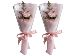 2 Unidades de Flor de Sabão Rosa ALLINLESS
