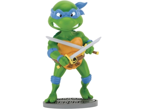 Figura Leonardo Tmnt Tartarugas Ninja Head Knockers 16,5 Cm