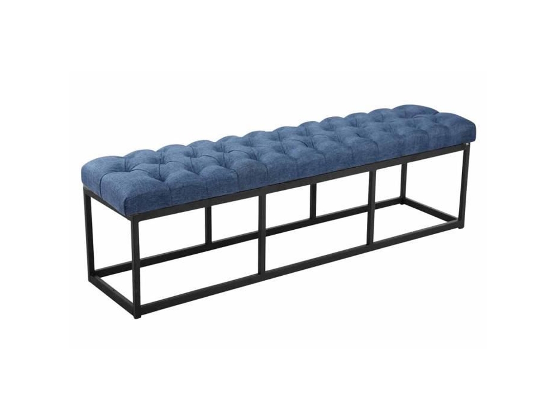 Banqueta Amun B Tecido, Azul - 150 Cm