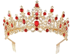 Coroa de Noiva com Strass e alça segura SFUSHOS