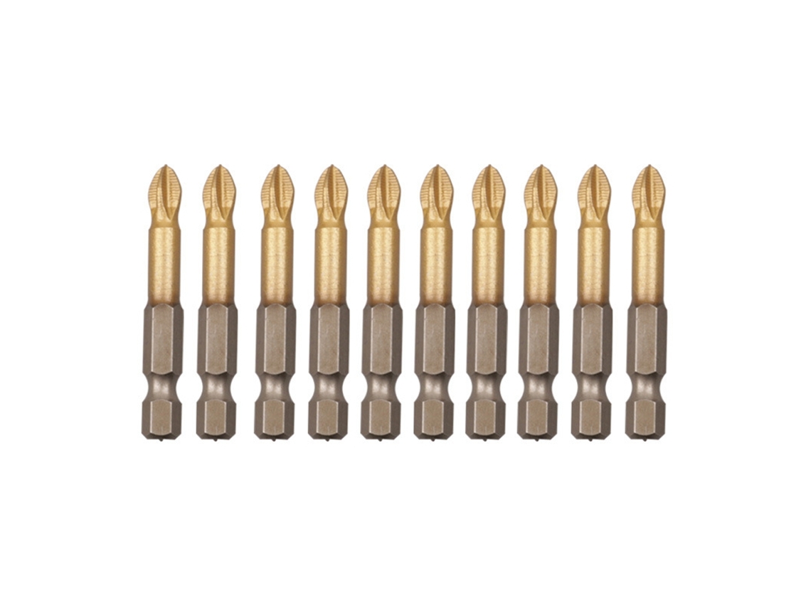 Yuru 10pcs Pontas Ph2, Chave Elétrica, Magnéticas, Revestidas de Titânio