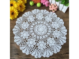 Lurelia Centro De Mesa Algodão Crochê 15 Polegadas 40 Cm Floral Feito À Mão