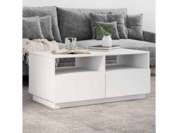 Vidaxl Mesa De Centro Com Luzes Led 90x49x40 Cm Branco