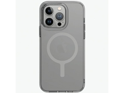 Capa para iPhone 15 Pro UNIQ Pele Sintética Cinzento