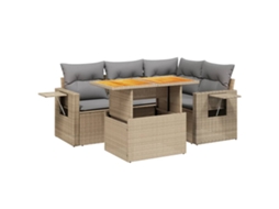 Garden Sofa Set, Garden Sofa Sets Vidaxl Bege Rattan / Vime (n/a)