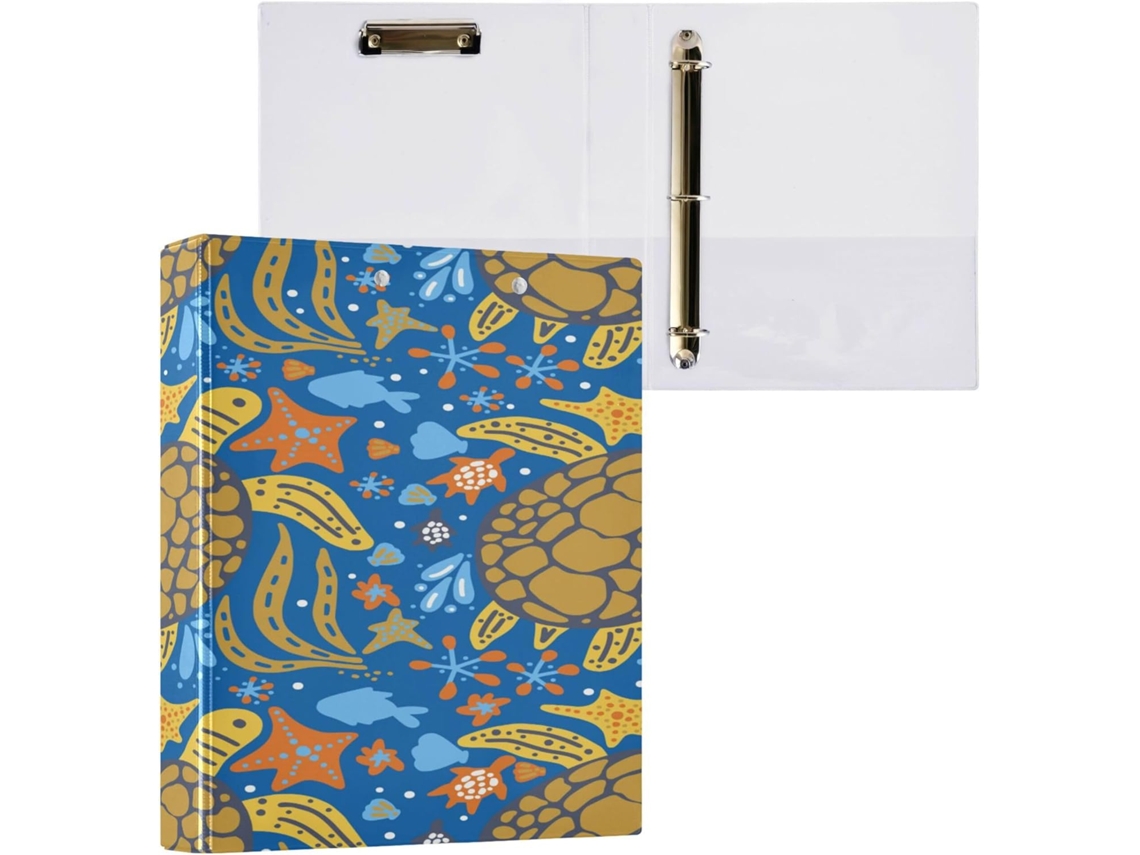 Pasta de Três Argolas, 1/2 Polegada com Bolsos, Pacote Meia para Tamanho Carta (27,9 X 21,6 Cm), Capa (2,5 Cm)