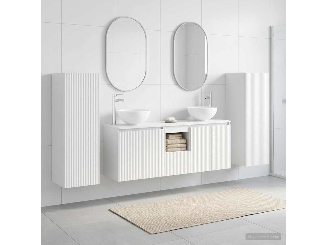 Vidaxl Conjunto De Móveis Para Banheiro 5 Unid. Branco