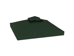 Teto Sobresselente 3x3m Verde, Compatível Com Pérgola De Teto Duplo, Proteção Uv 30+, Material Robusto Para Jardim E Área Externa