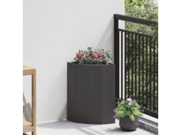 Vidaxl Vaso De Canto Preto 30 X 30 X 50 Cm Aço
