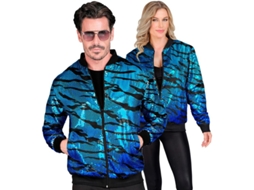 Fashion Bomber com estampa animal listrada azul para adulto