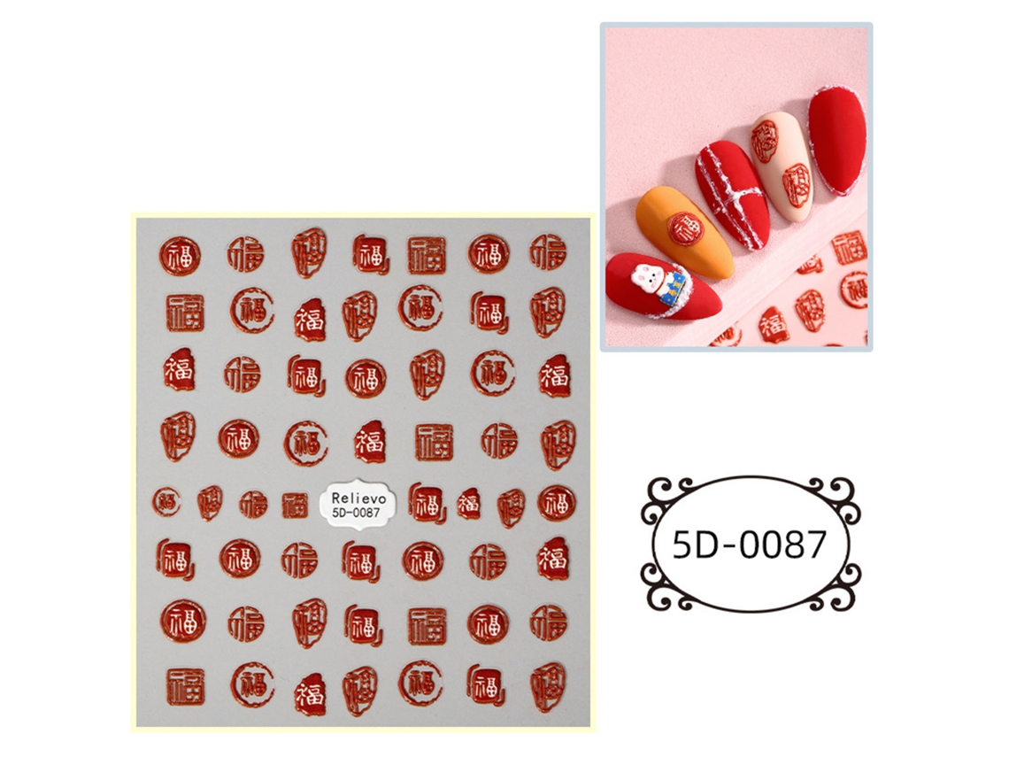 Adesivo De Unha Fofo Cartoon Seguro Autoadesivo Decoração 5d Moda Diy
