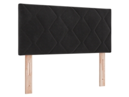 Conjunto 1 Cabeceira Estofada Vidaxl Preto Veludo (100 Cm)