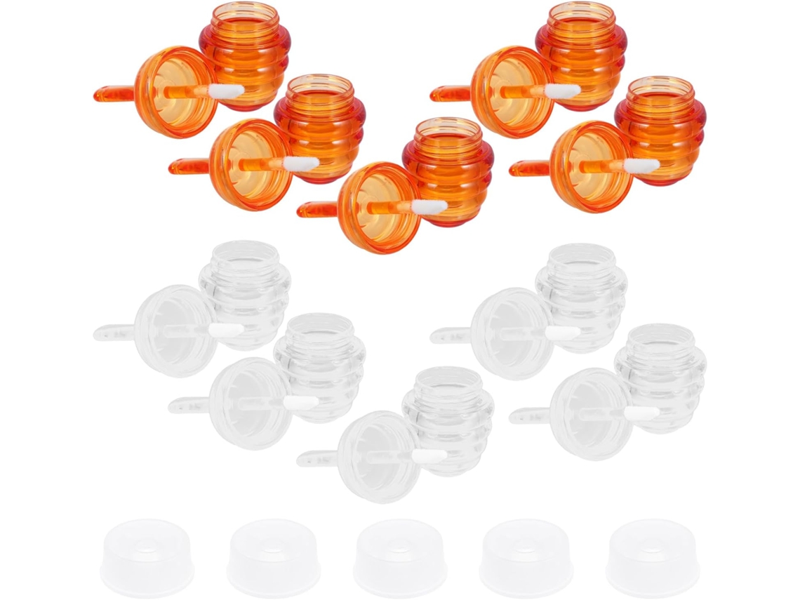 Conjunto De 10 Tubos Para Gloss Labial Diy De 5ml Em Abs Marrom, À Prova D'água E Prático.