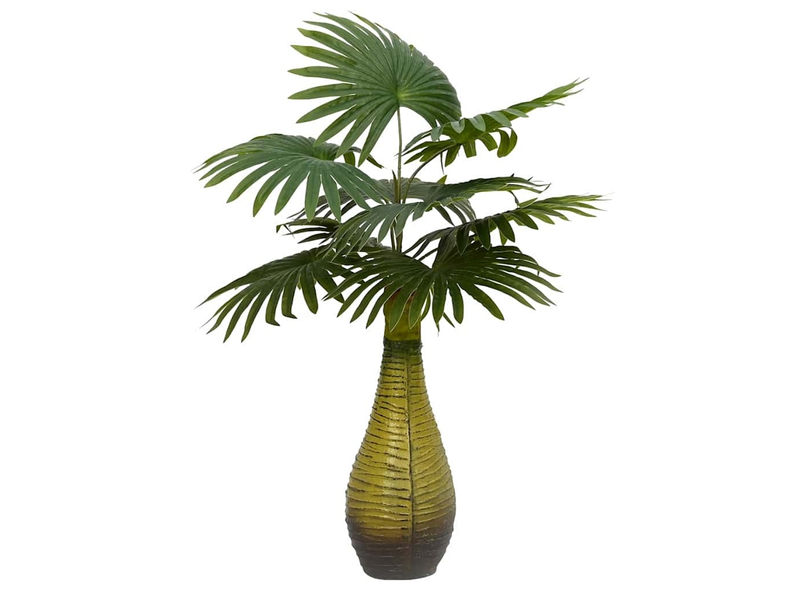 Vidaxl Planta De Palmeira Artificial 9 Folhas 65 Cm Verde