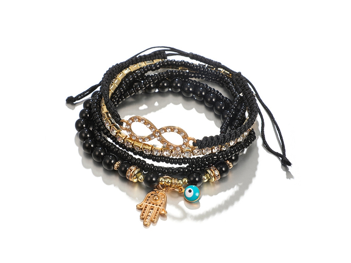 Pulseira De Pérola Com Strass Moda Jóia Delicada Decoração