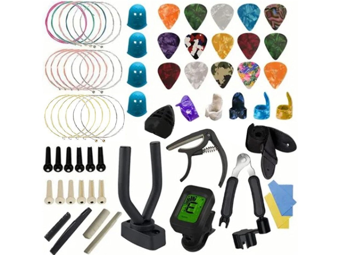 Kit De Acessórios Para Guitarra Com 66 Peças, Conjunto De Ferramentas