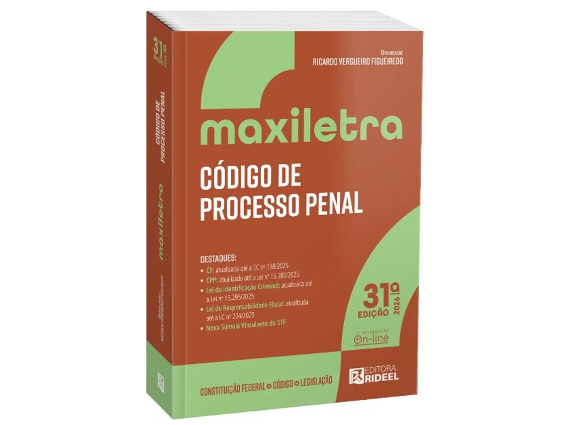 Livro Código De Processo Penal - Cpp - Maxiletra 2026 de Ricardo Vergueiro Figueiredo (Português do Brasil)