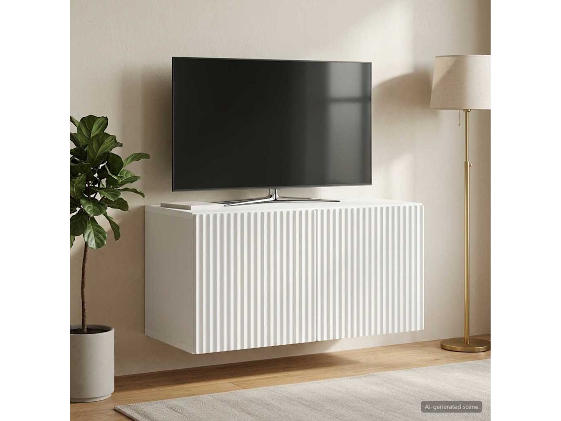 Vidaxl Gabinete De Tv De Parede Branco 59,5 X 31 X 30 Cm