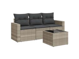 Garden Sofa Set, Garden Sofa Sets Vidaxl Cinzeto Rattan / Vime (n/a)